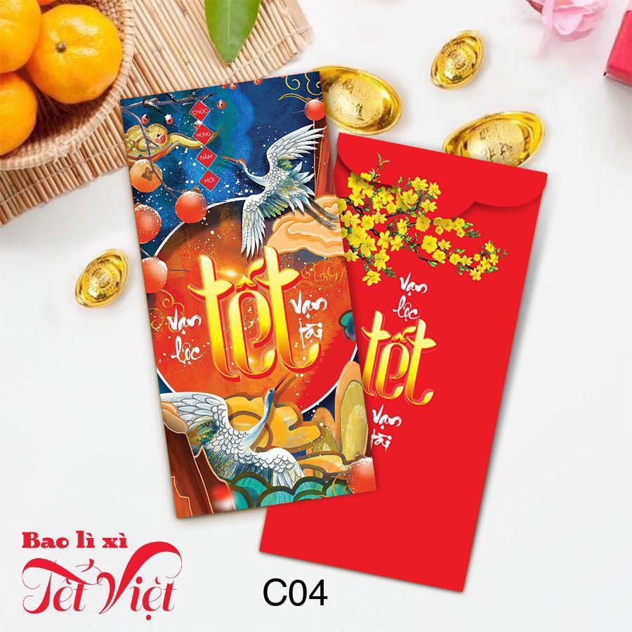 Combo 10 Bao Lì Xì Tết 2023, Bao Lì Xì Tết Quý Mão Mẫu Mới Đẹp C04