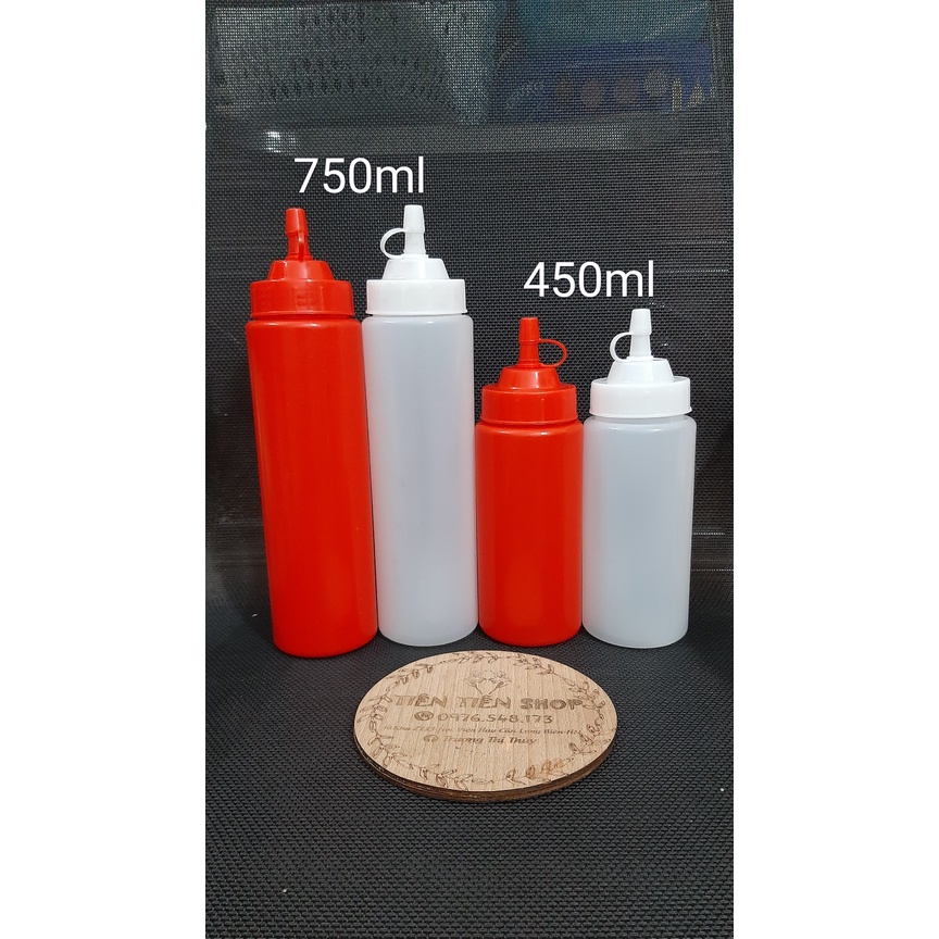 Chai nhựa đựng sữa chua, tương, nước sốt chọn size