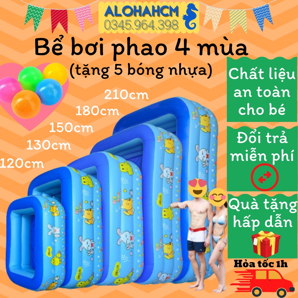 Bể bơi phao Cỡ lớn cho bé và gia đình-Bể bơi phao 3 Tầng-Bể Bơi Summer 3 tầng Nhiều Kích Thước M3, M5, M8, 2M