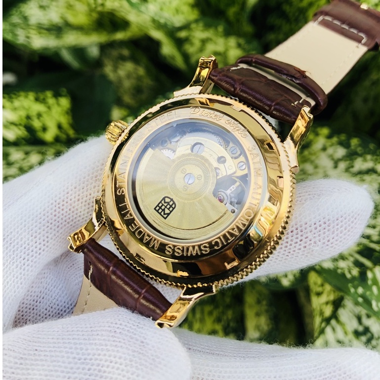 Đồng hồ cơ nam dây da máy cơ tự động không dùng pin cao cấp | BigBuy360 - bigbuy360.vn