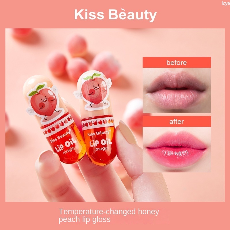 Son Môi Kiss Beauty Dưỡng Ẩm Không Dễ Phai Màu Thay Đổi Màu Sắc Theo Nhiệt Độ