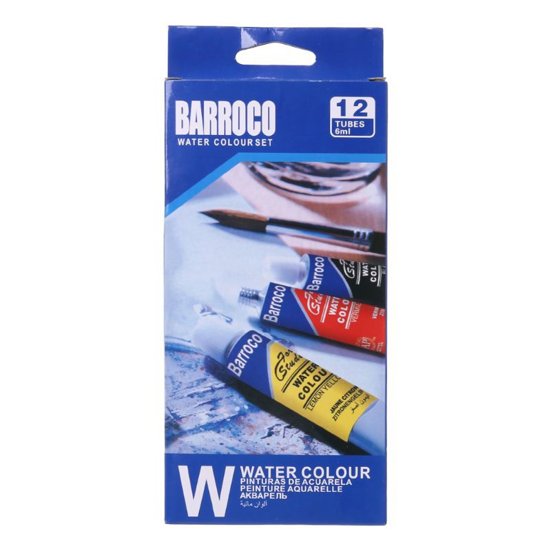 Bộ 12 ống màu nước 6ml kèm cọ vẽ chuyên dụng