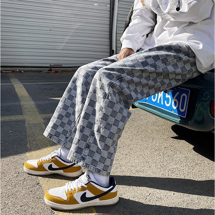 [HÀNG SẴN] Quần Jean họa tiết CARO Quần Jean Ống Rộng Phong Cách Đơn Giản Thời Trang Cho Cặp Đôi dành cho cả nam lẫn nữ | BigBuy360 - bigbuy360.vn