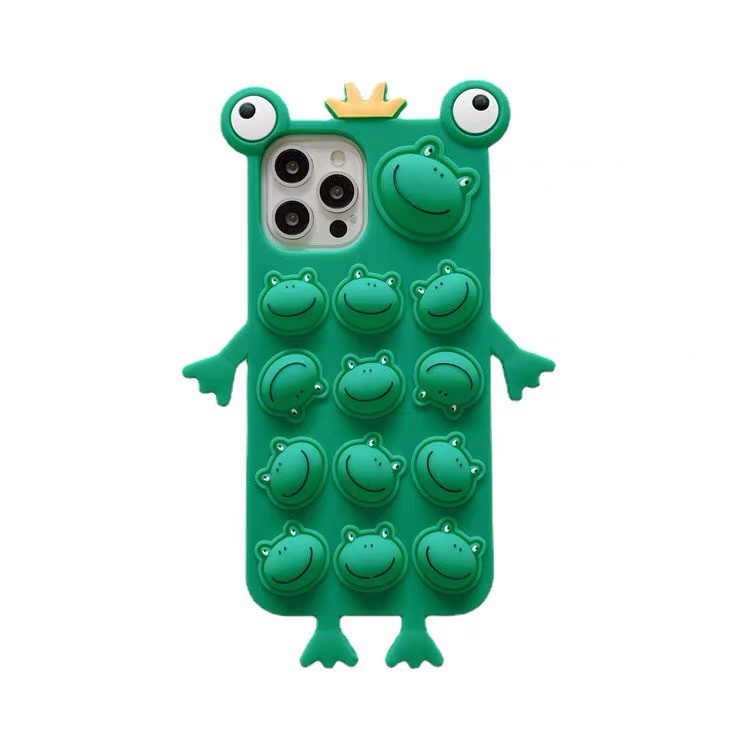 Ốp Điện Thoại Silicon Hình Chú Ếch 3D Cho For Iphone 11 7plus 8plus 12pro Max X Xs Max Xr 12 12pro 6 6s 6plus 6splus