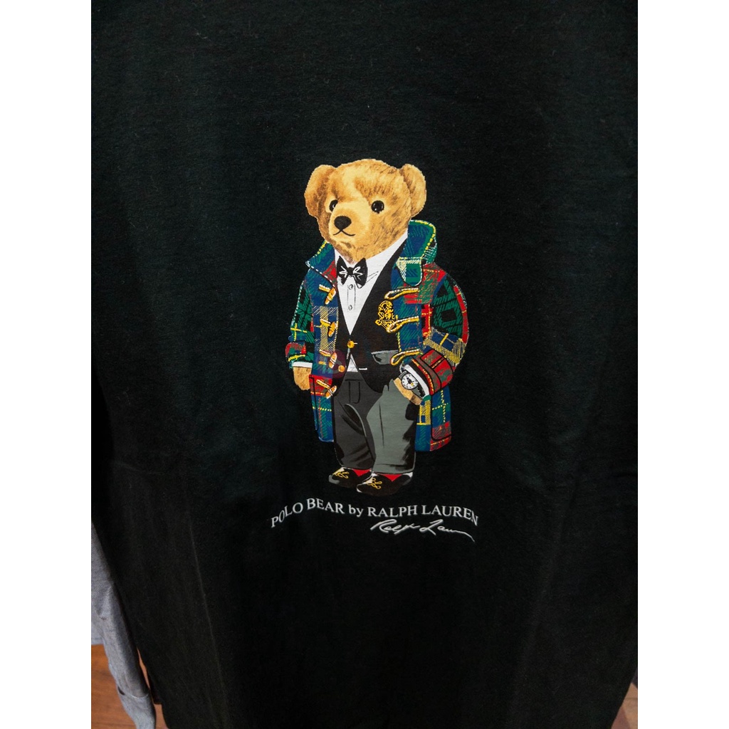 Áo Thun Cotton Tay Ngắn Cổ Tròn In Hình Gấu Ralph Lauren Dành Cho Nam Giới