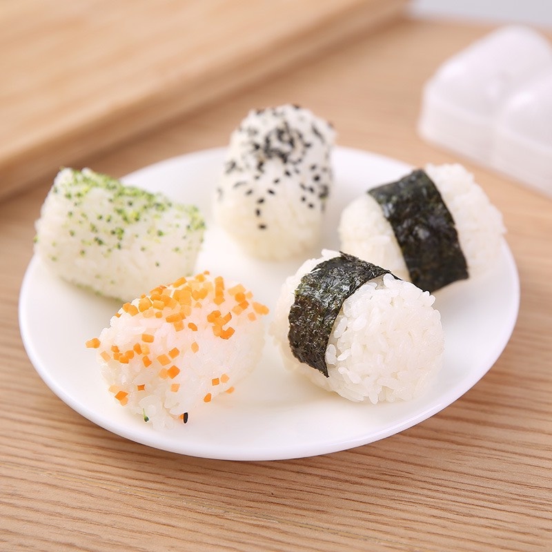 Khuôn làm sushi 3 ngăn, khuôn làm cơm nắm, kimbap