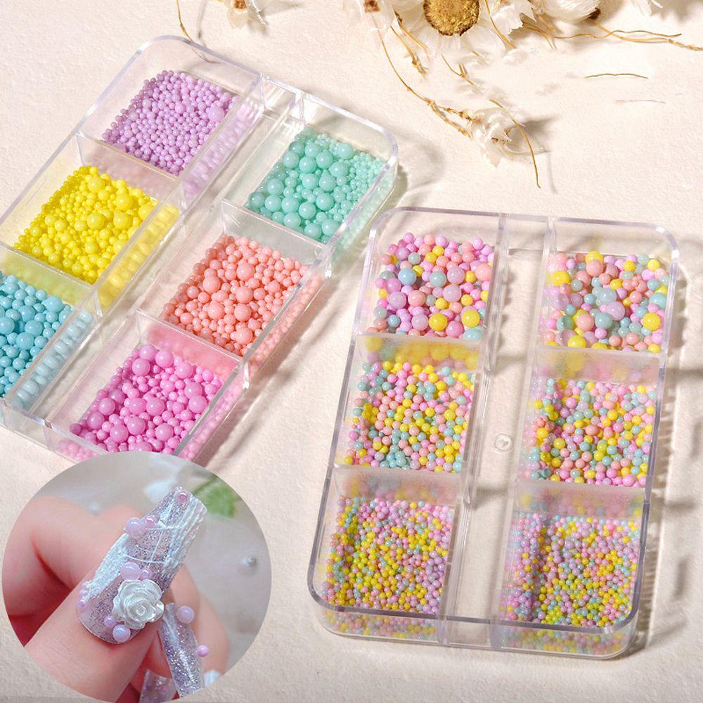 1 Hộp Hạt Charm Tròn Làm Trang Sức Thủ Công DIY|Hạt|Hạt Bong Bóng Màu Sắc
