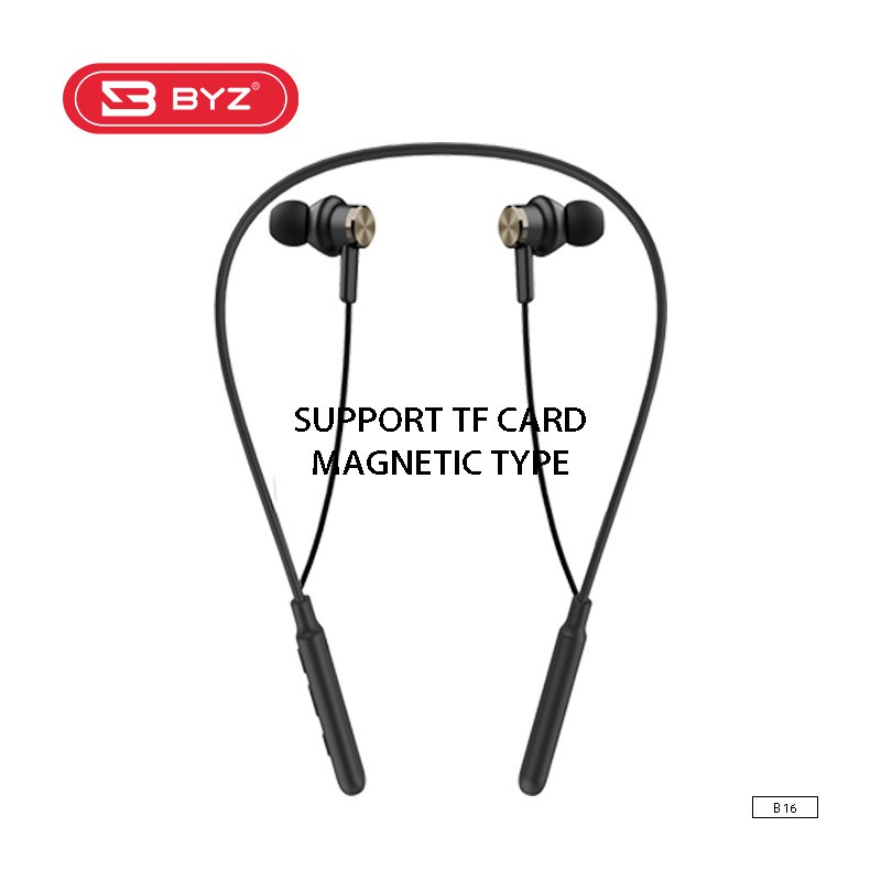 Tai nghe bluetooth thể thao nhét tai BYZ B16 bass căng nghe nhạc rất hay