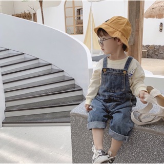 Quần yếm jean bé trai bé gái