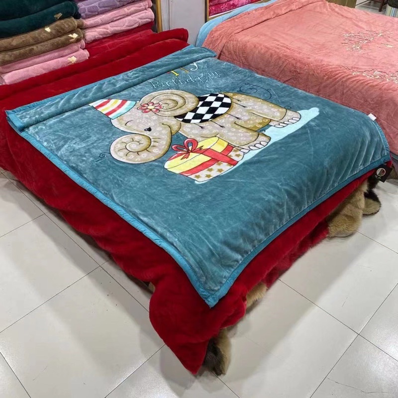 chăn tuyết nỉ nhung mềm mịn dày dặn ấm áp ,chăn mền nỉ nhung cho bé đi học kt 1m5x2m