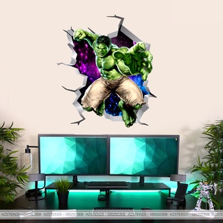 Hình Dán 3D HULK Bay | Hình Dán Tường Trang Trí Phòng Ngủ , Phòng Khách