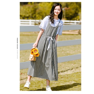 Váy bé gái đầm size đại cho bé gái kẻ caro đen trắng 5, 6, 7, 8, 10, 11, 12, 13, 14, 15, 16 tuổi ShinePretty