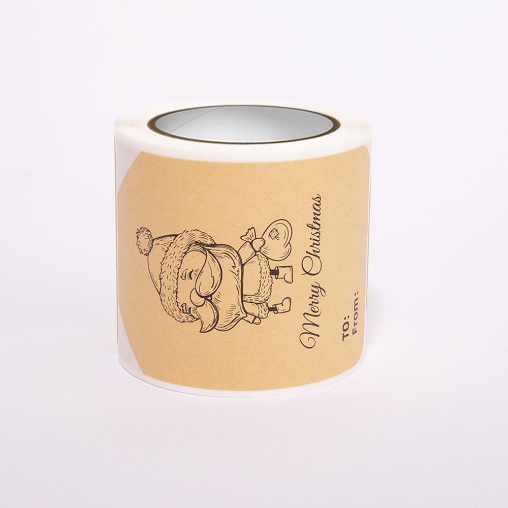 Bộ 1 100 Nhãn Dán Trang Trí Hộp Bánh Quy / Quà Thủ Công DIY