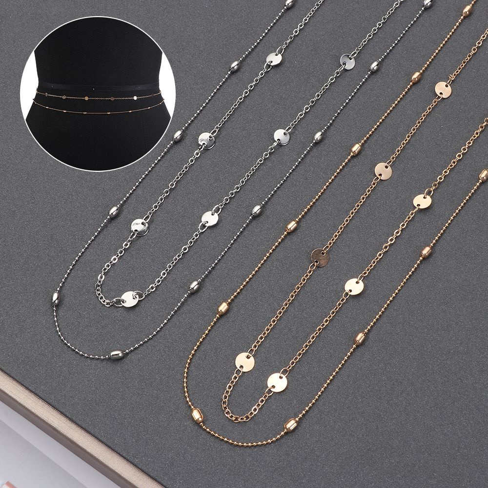 Vòng đeo bụng eo bikini hai lớp đính hạt kim sa tỏa sáng theo xu hướng thời trang mới làm quà tặng dành cho nữ