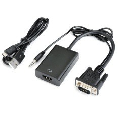 Cáp chuyển đổi vga sang hdmi kèm âm thanh audio,vga to hdmi audio,vds shop