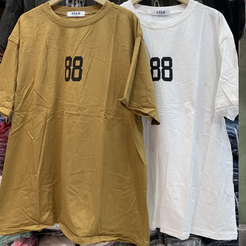 Aó phông nam nữ 3158 tay lỡ form rộng in hình thun unisex chất cotton hàng Quảng Châu ANDOSA AT21