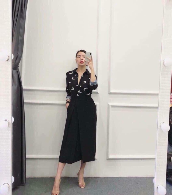 Chân váy maxi tà chéo cho nữ