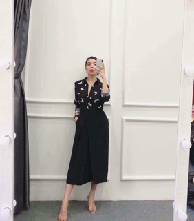 Chân váy maxi tà chéo cho nữ