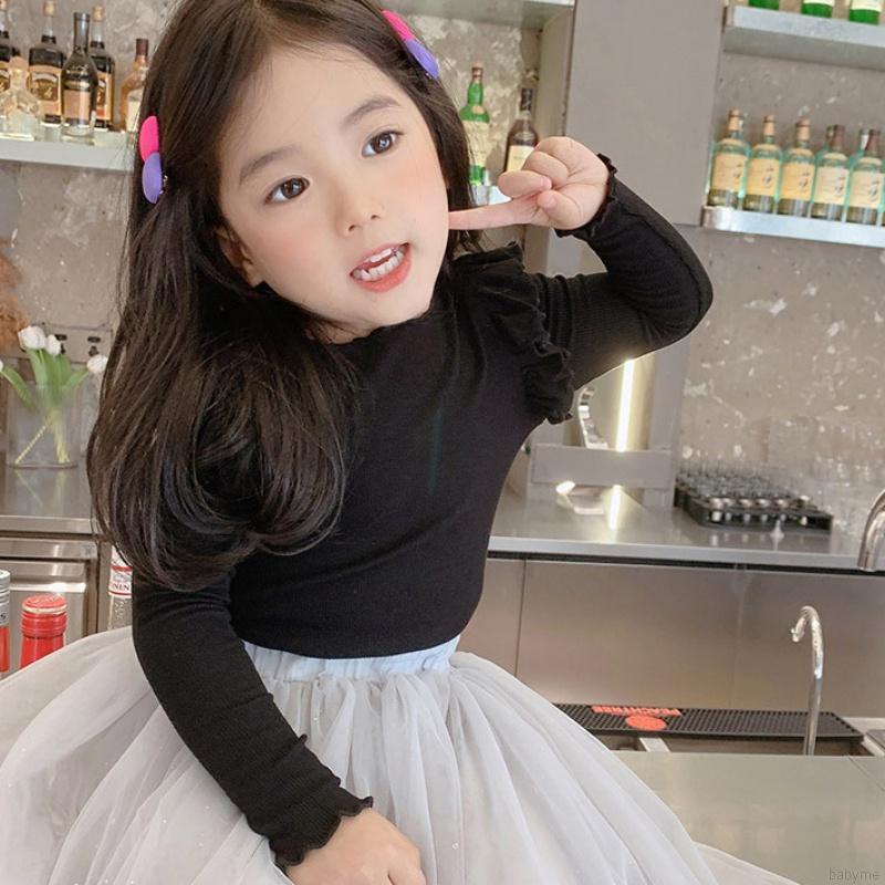 Áo thun tay dài màu sắc xinh xắn thời trang dành cho bé yêu