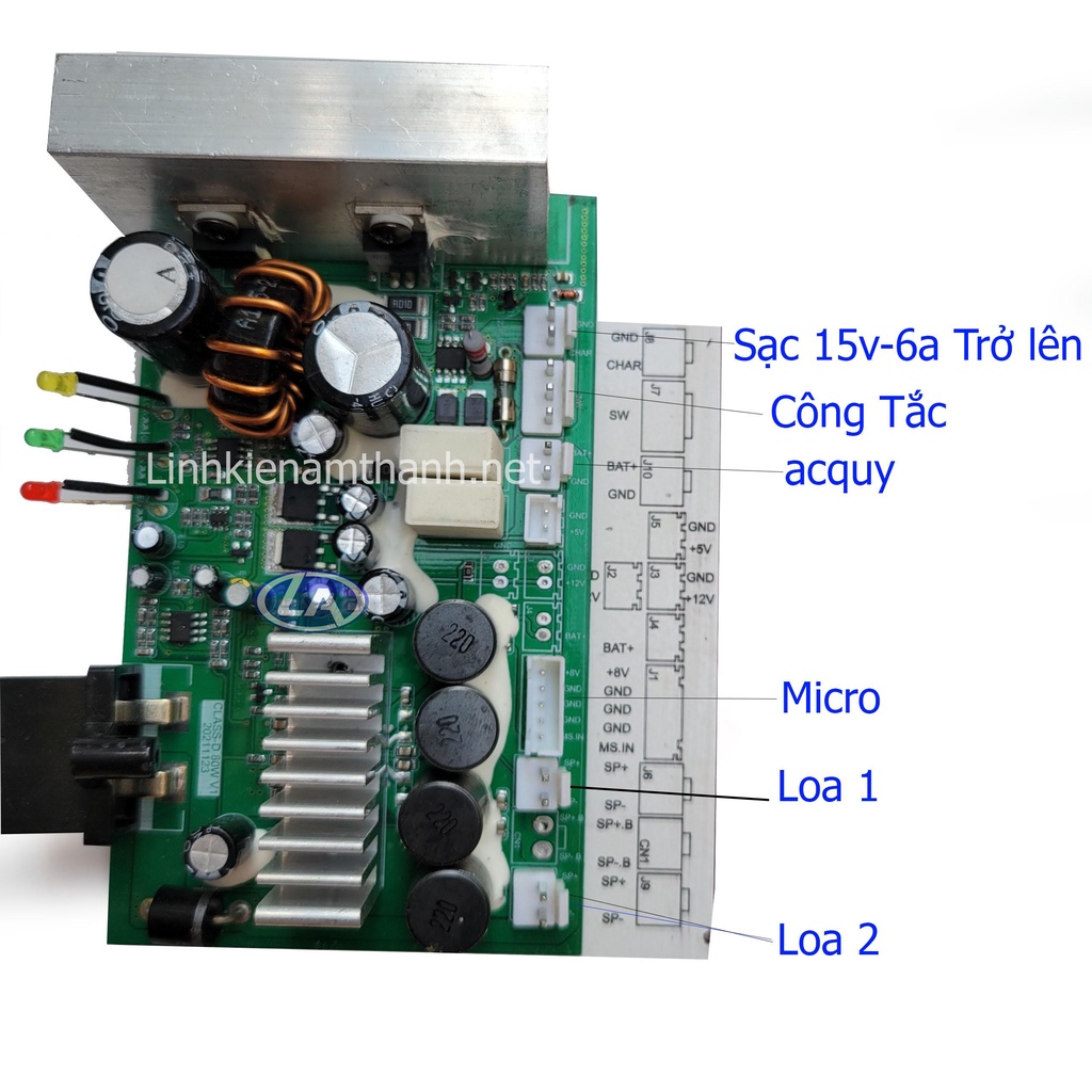 Mạch Công Suất Loa Kéo 12V 1 Loa 2 Loa
