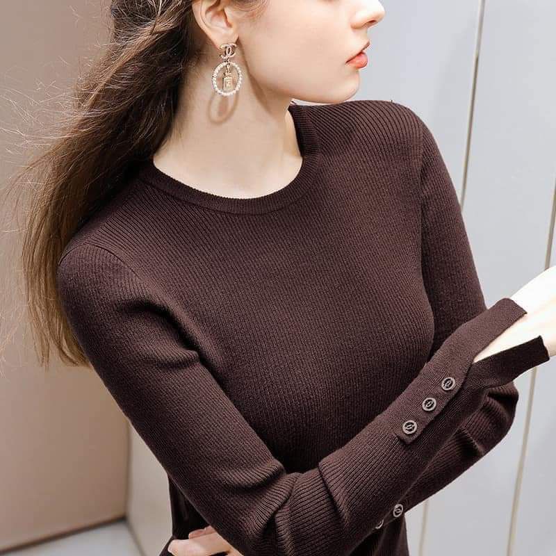 Áo len tay cúc nữ Free size | BigBuy360 - bigbuy360.vn