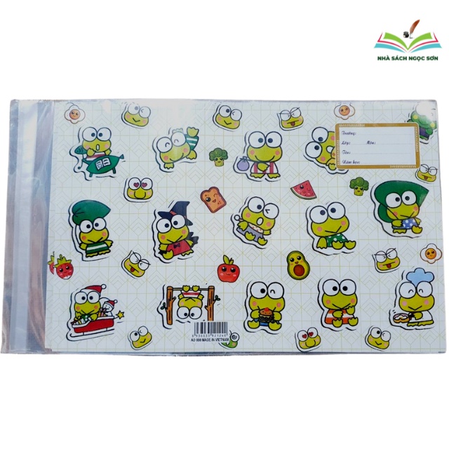 Bìa Bao Vở Bao Tập Có Sẵn Bìa Kiếng Và Nhãn Tên DCHT