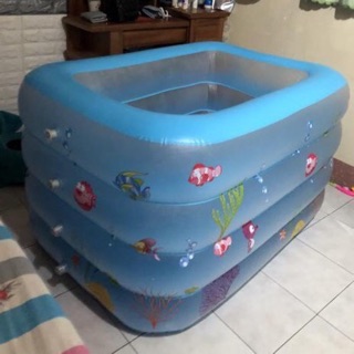 Hồ bơi 4 tầng kèm bơm và phao cổ 143cm75