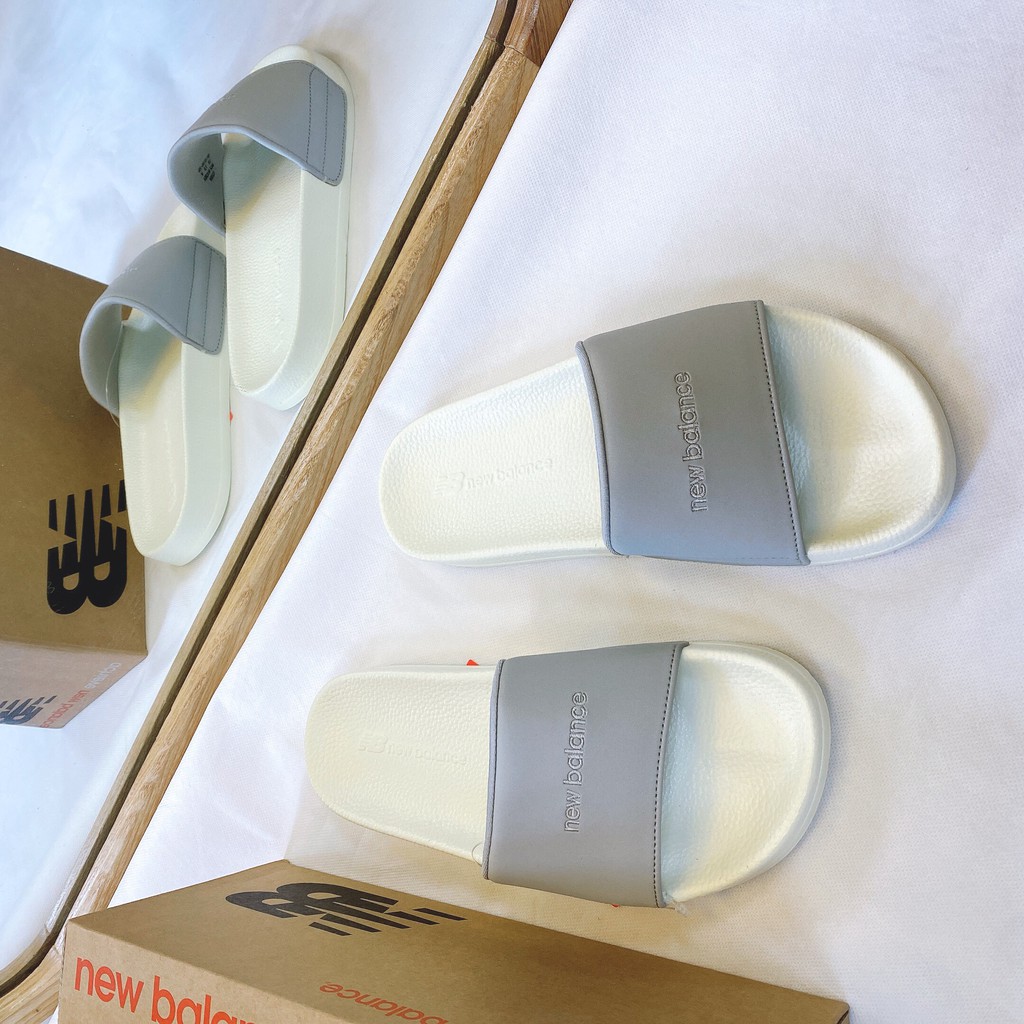 DÉP NEW BALANCE LETTERING XÁM/ ĐEN CÓ SẴN