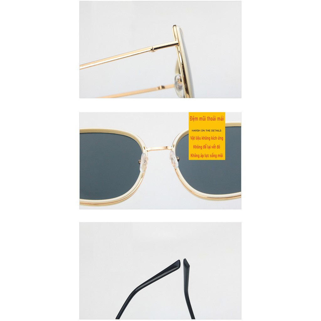 Kính Râm Nữ Thời Trang 2021, Mắt Kính Nữ Đi Biển Hàn Quốc Gọng Kim Loại đen, trắng, nâu_ MS11 | BigBuy360 - bigbuy360.vn