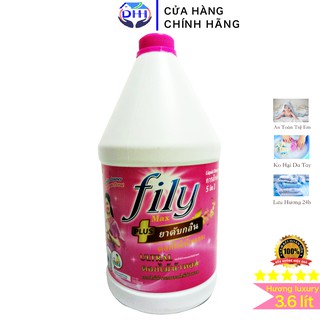 [SẠCH NHANH - THƠM LÂU] Nước Giặt Xả Quần Áo Thái Lan FILY Hồng 3,6 lít -Hương nước hoa cap cấp