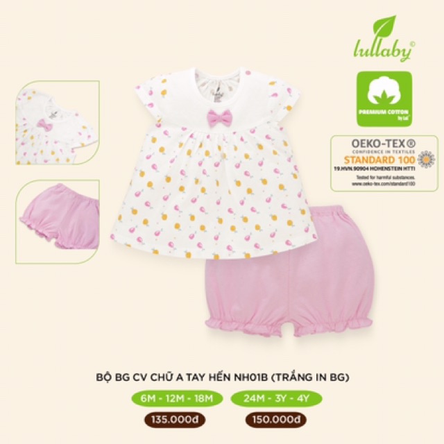 Bộ BG/ BT cài vai cotton Lullaby 2020