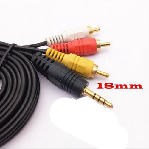 Dây cáp âm thanh AUX 3RCA đầu cắm sang đầu cắm 3.5mm