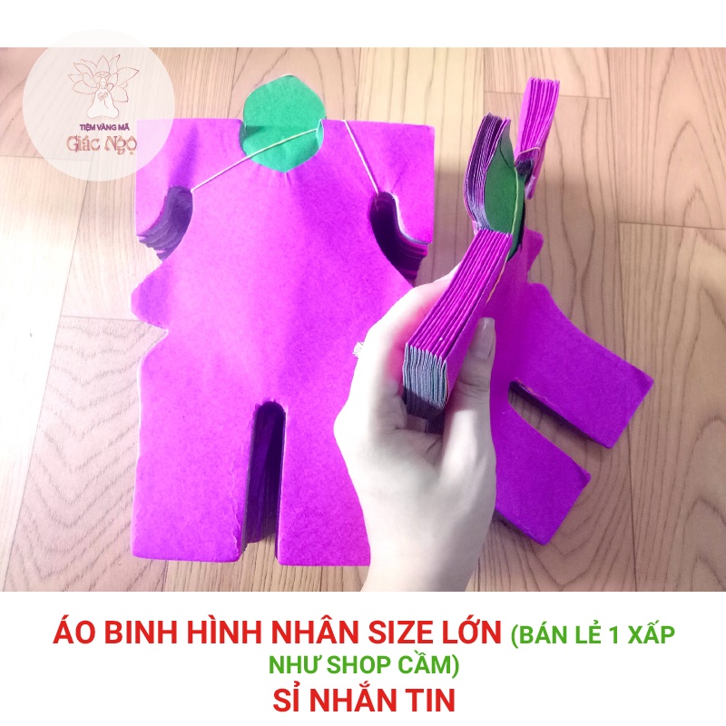 1 Xấp Áo binh hình nhân cúng cô hồn tháng 7 - Vàng Mã Sỉ Lẻ Giá Rẻ