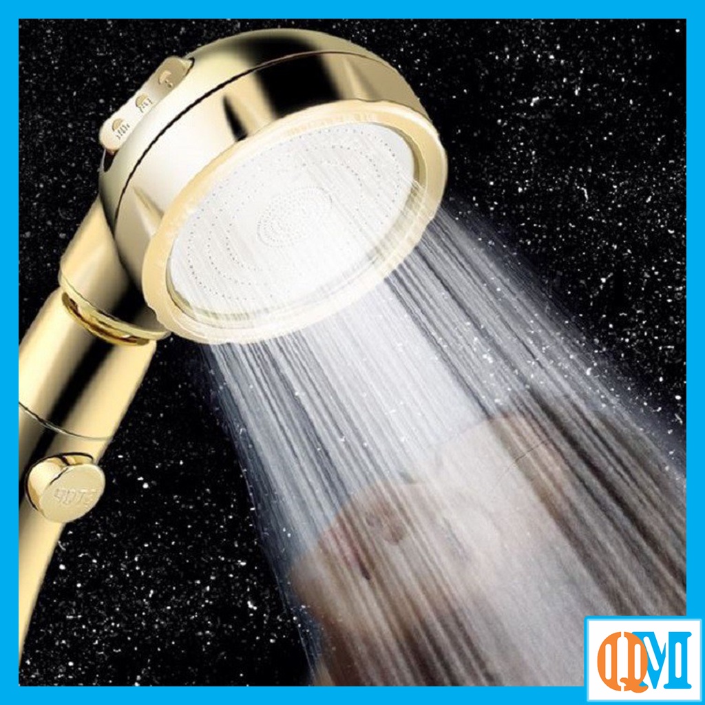 Đầu vòi hoa sen cao cấp mạ Vàng 3 chế độ nước