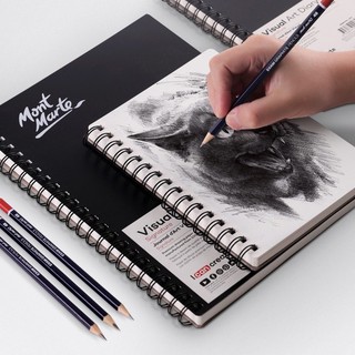 SỔ SKETCH MONT MARTE SIZE A5/A4/A3 - VISUAL ART DAIRY (BÌA NHỰA, 60 TỜ, GIẤY 110 GSM)