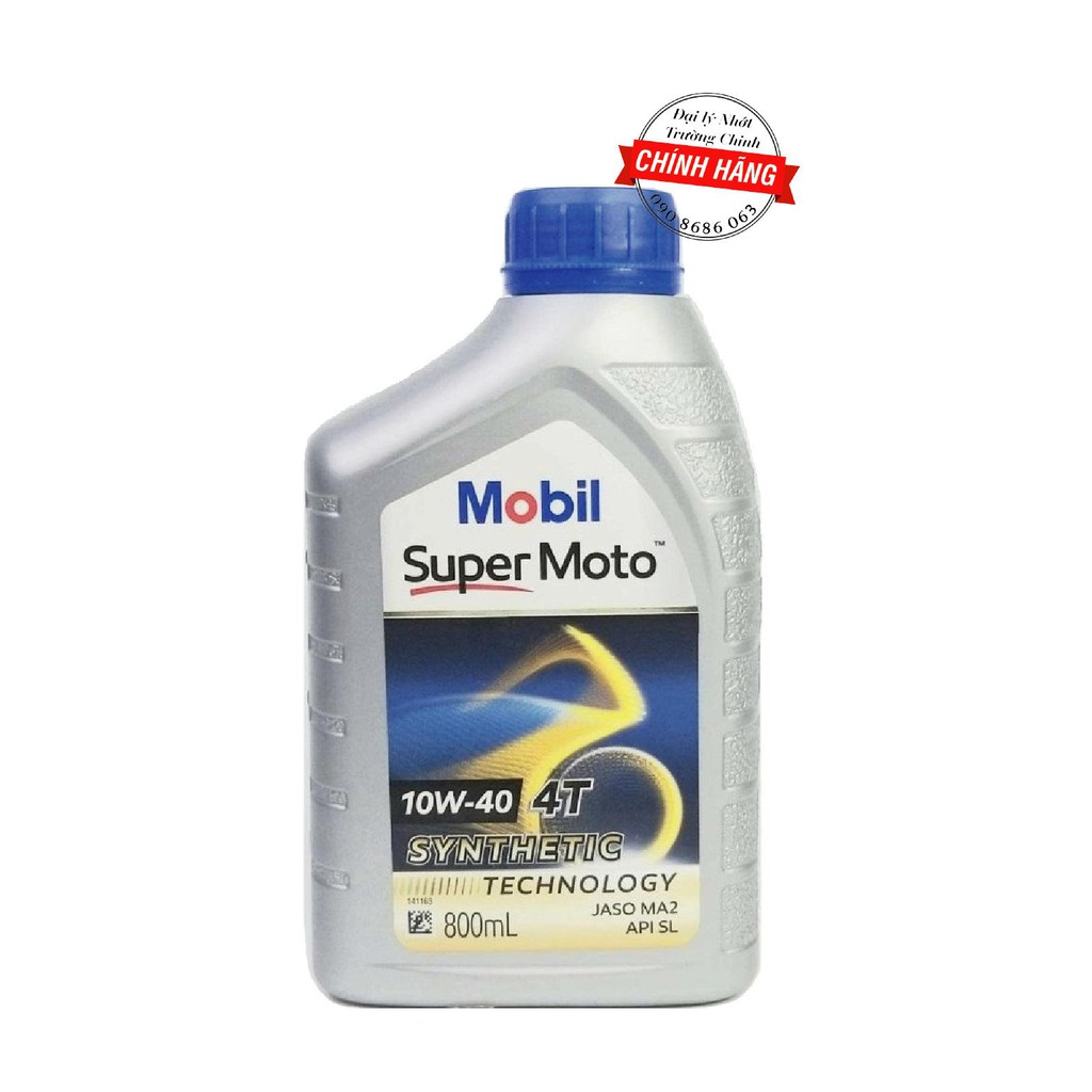 Nhớt Mobil Super Moto 10W40 synthetic dành cho xe số, tay côn Nhập Khẩu Singapore