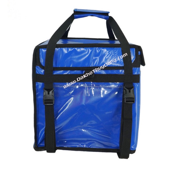 TÚI GIỮ NHIỆT GIAO HÀNG 40L - Vải nhựa không thấm nước cho shipper giao trà sữa, bánh kem, Pizza, thực phẩm,hải sản