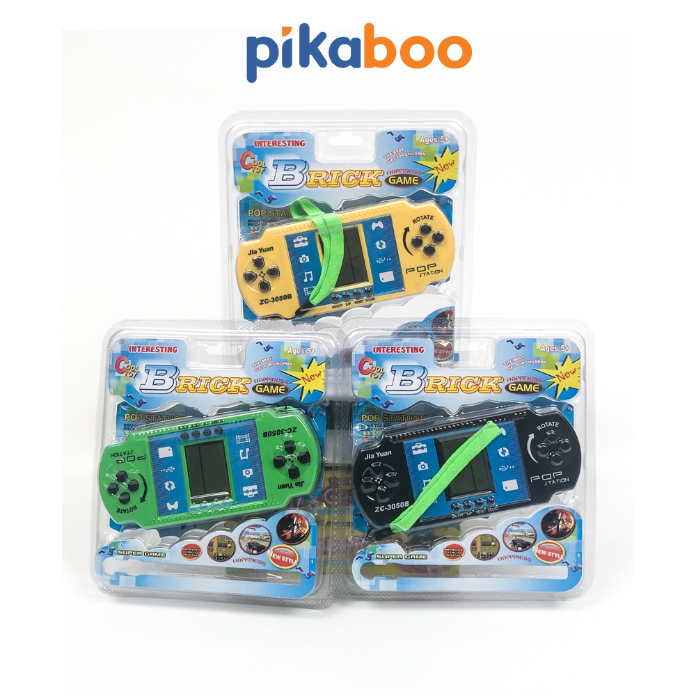 Máy game cầm tay Brick Game Pikaboo nút bấm mượt mà màn hình rõ nét khổ ngang giúp cầm tay tiện lợi hơn cho người chơi