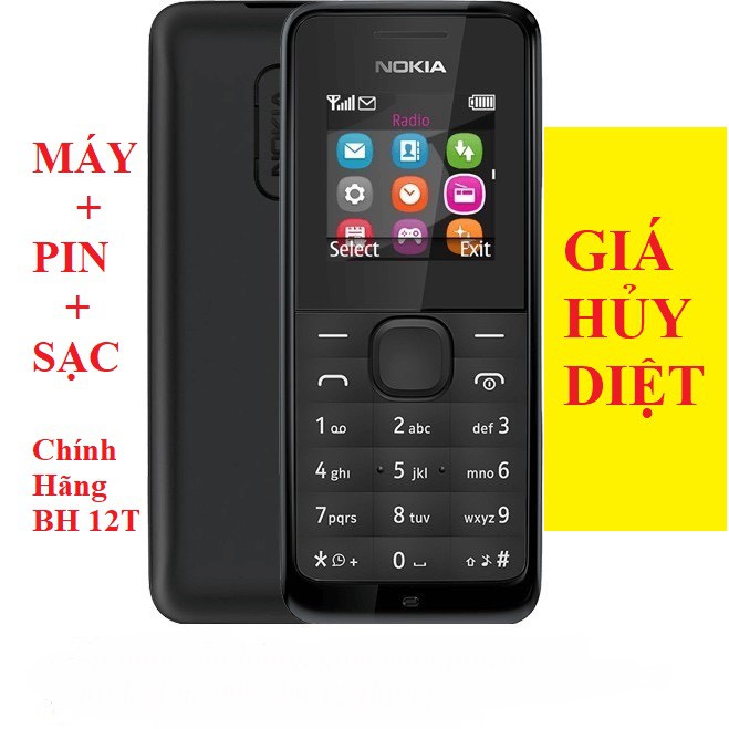 Điện Thoại Nokia 105 Zin Chính Hãng BH 12 T