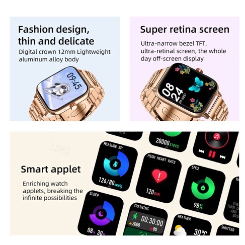 Lige smart watch women custom dial full touch sports fitness tracker đồng hồ thông minh chống nước cho android ios