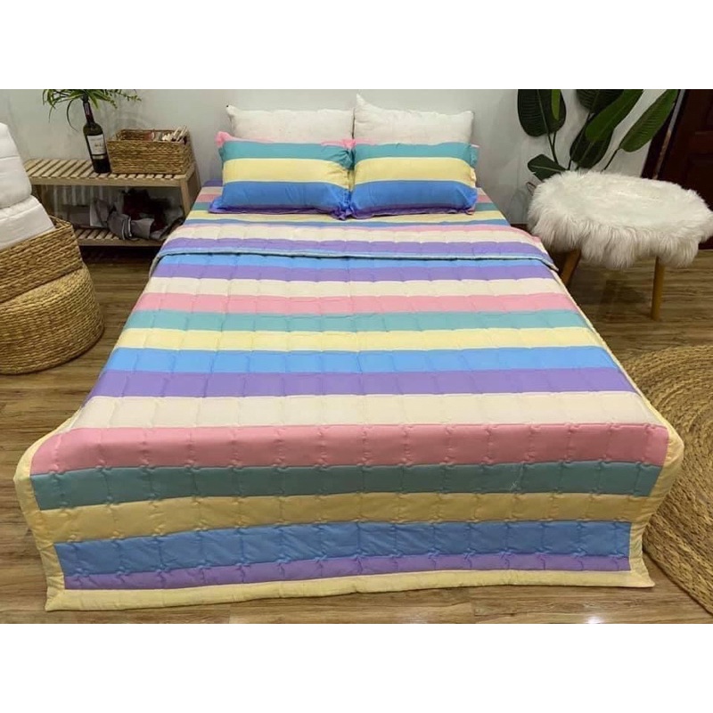 Bộ ga poly cotton cầu vòng hot hit