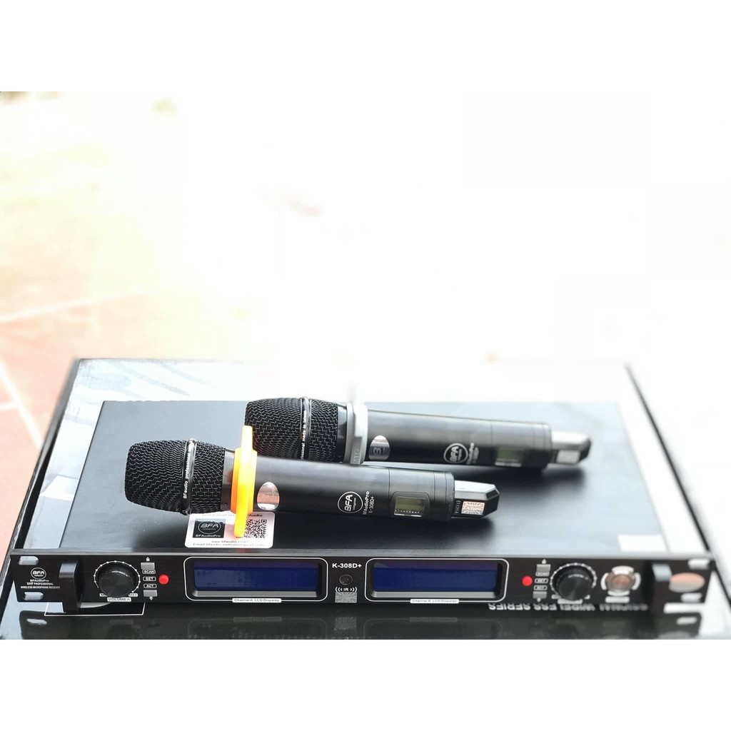 BỘ MICRO KHÔNG DÂY BFAUDIO K-308D+ PHIÊN BẢN 2022- SÓNG KHỎE DÀNH CHO AE ĐI SHOW