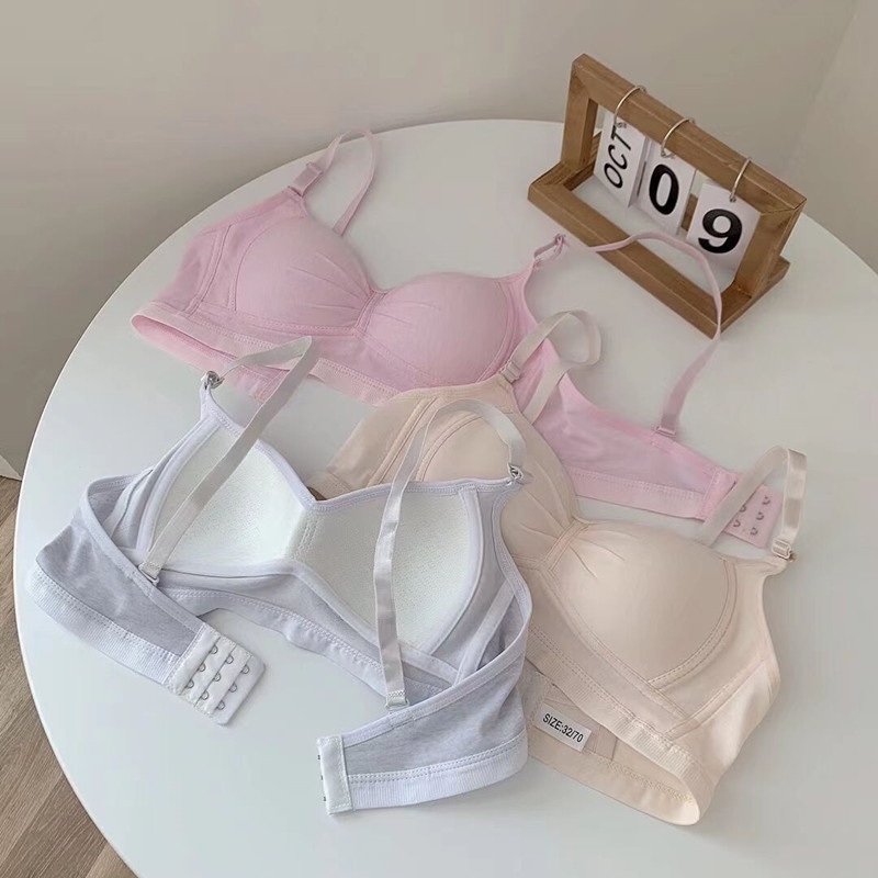Áo ngực cotton mềm không gọng có size 32-38 thời trang cho nữ