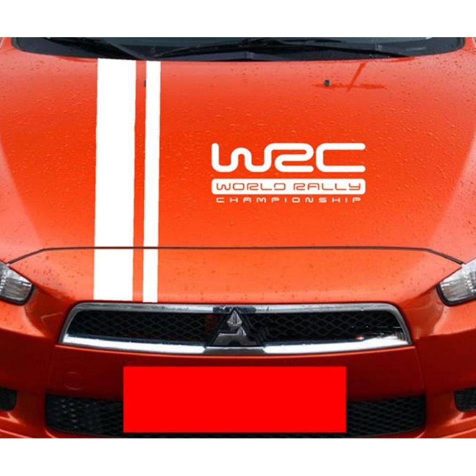 Tem dán WRC trên capo xe ô tô phong cách thể thao decal_oto