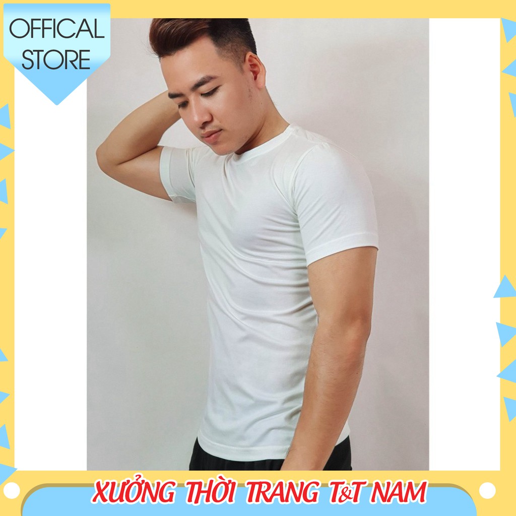 💎[ CAO CẤP ]  Áo thun phông nam tay lỡ unisex form rộng trơn chất cotton cổ tròn đẹp basic màu trắng đen T&T | WebRaoVat - webraovat.net.vn