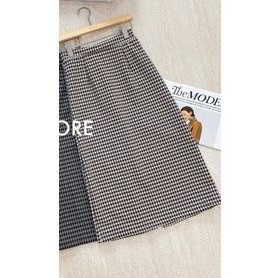 Chân Váy Chữ A kẻ caro sẻ sau dài 60cm