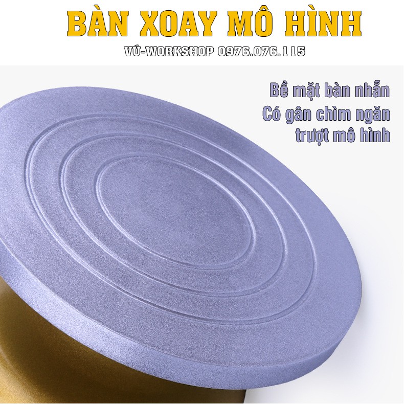 Bàn xoay gang 32cm điêu khắc, nặn tượng, bàn xoay mô hình 360 độ