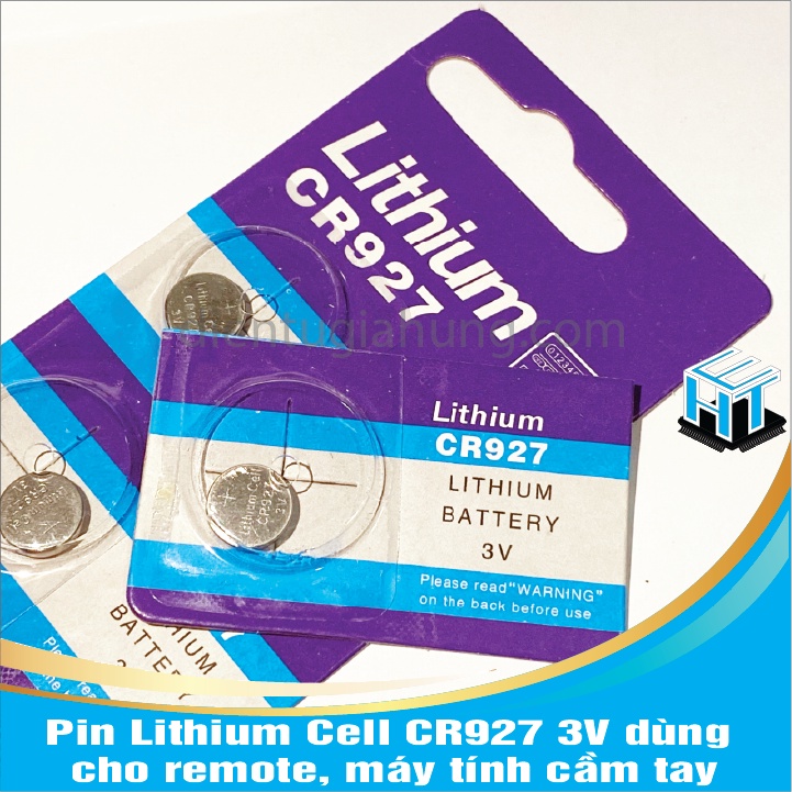 Pin Lithium Cell CR927 3V dùng cho remote, máy tính cầm tay