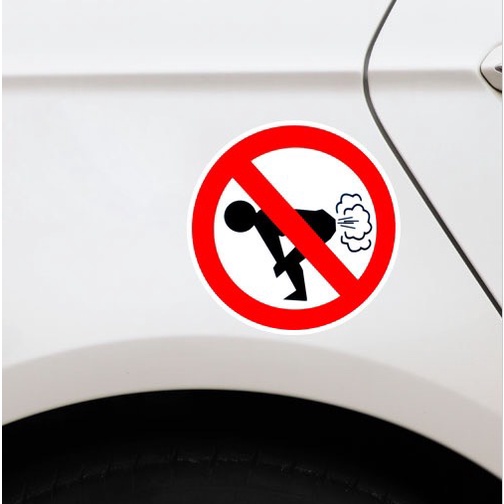 Miếng dán trang trí xe ô tô hài hước - decal trang trí xe ô tô