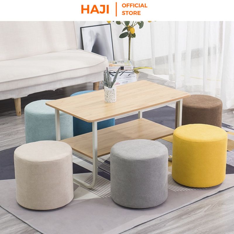 Ghế đôn sofa HAJI chân ghế chống trượt không gây trầy xước sàn nhà D14